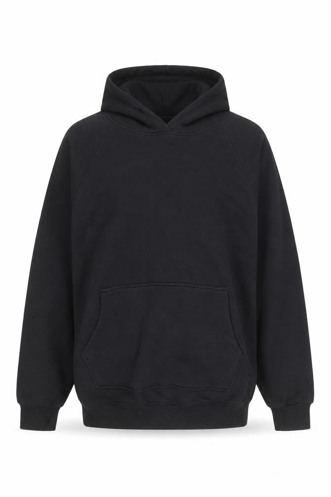 Rising Mens Black Pullover Hoodie Size S Fleece Cotton Blend