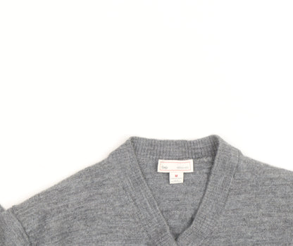 Gap Men's Grey Merino Wool V-Neck Jumper Size M