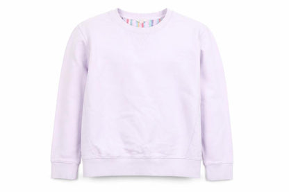 Joules Womens Lilac Cotton Crew Neck Pullover Sweatshirt Size M