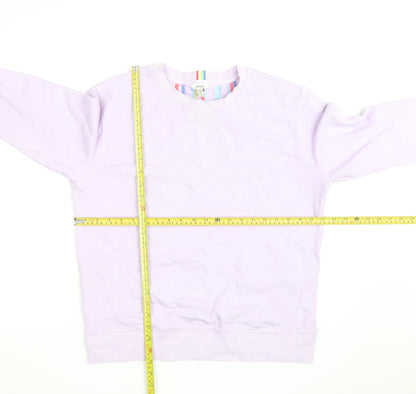 Joules Womens Lilac Cotton Crew Neck Pullover Sweatshirt Size M