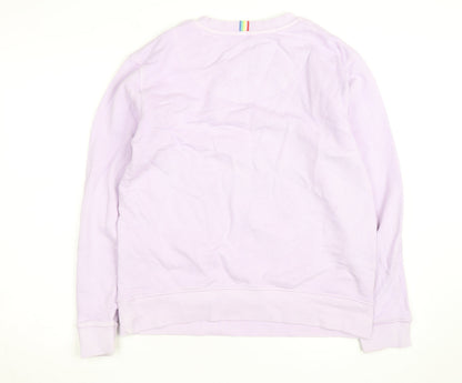 Joules Womens Lilac Cotton Crew Neck Pullover Sweatshirt Size M