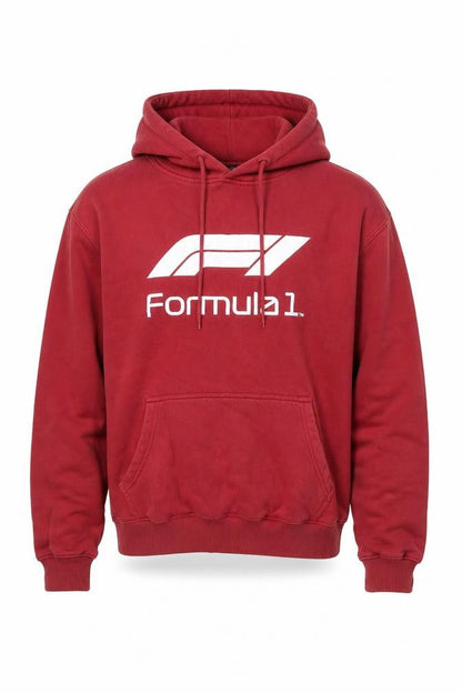 Formula 1 Men’s Red Pullover Hoodie L Regular Fit Sportswear