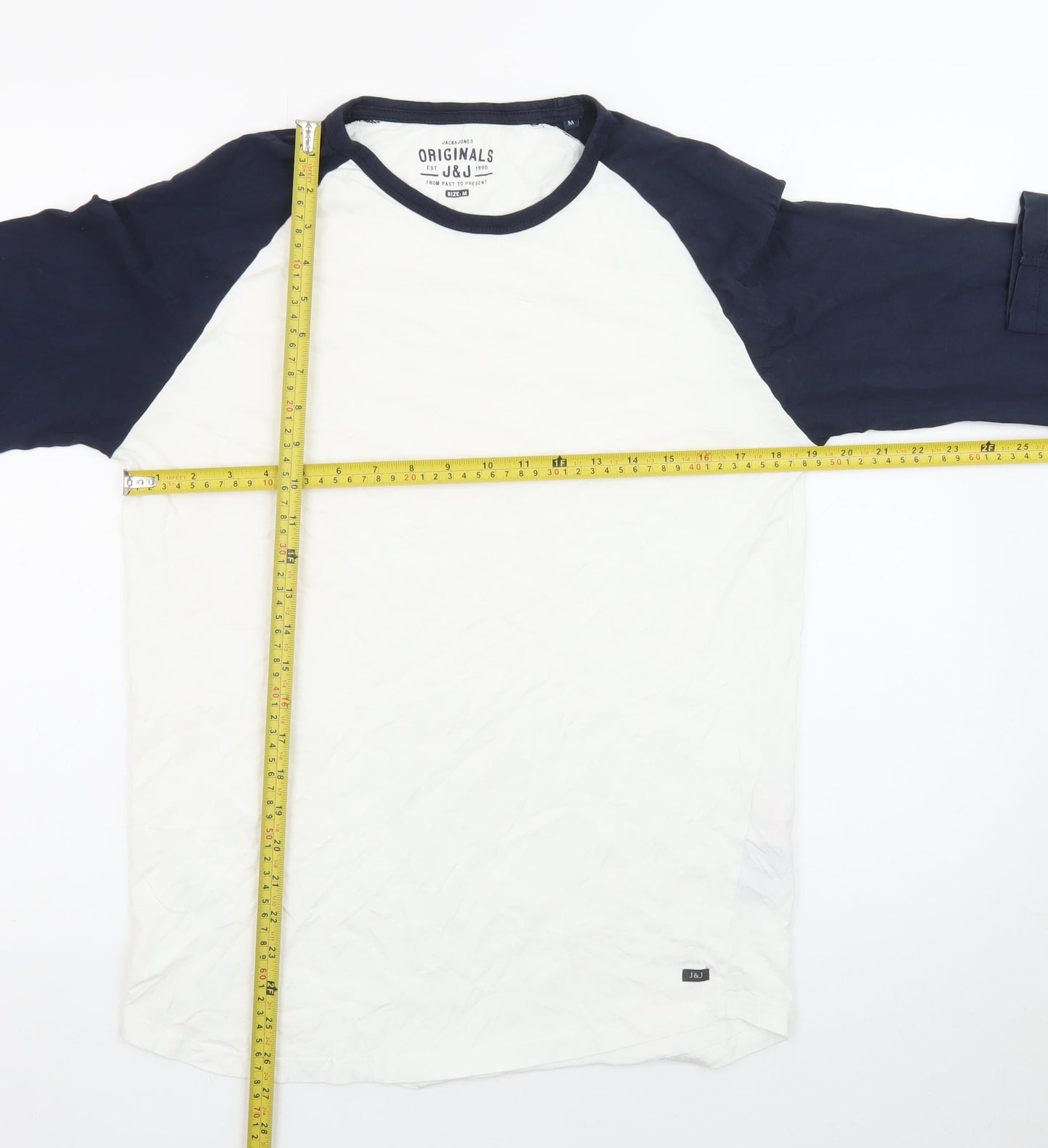 Jack & Jones Men's Multicoloured Long Sleeve Raglan T-Shirt M