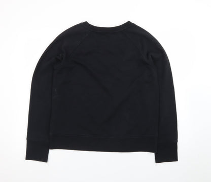 DKNY Sport Women's Black Medium Pullover Sweatshirt with Logo Detail