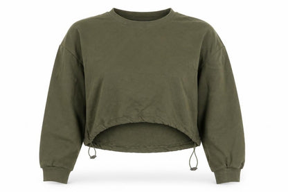 Zara Trafaluc Women’s Khaki Green Pullover Sweatshirt Small