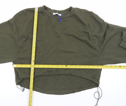 Zara Trafaluc Women’s Khaki Green Pullover Sweatshirt Small