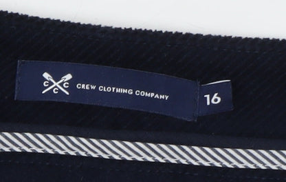 Crew Clothing Women’s Navy Blue Corduroy Short Skirt Size 16