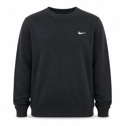 Nike Men's Black Small Pullover Sweatshirt Logo Crew Neck