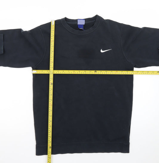 Nike Men's Black Small Pullover Sweatshirt Logo Crew Neck