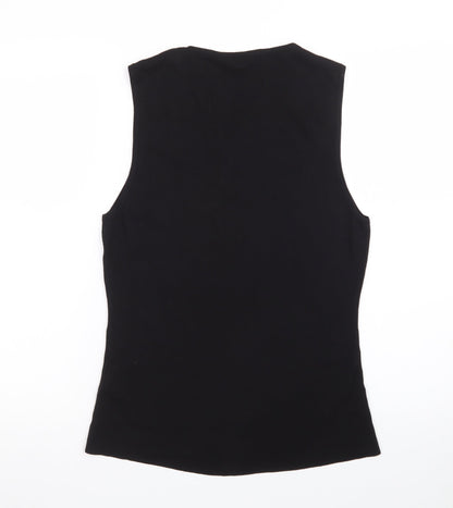 Celebrate by Janique Women's Black Beaded Sleeveless Knit Tank Top Size 16