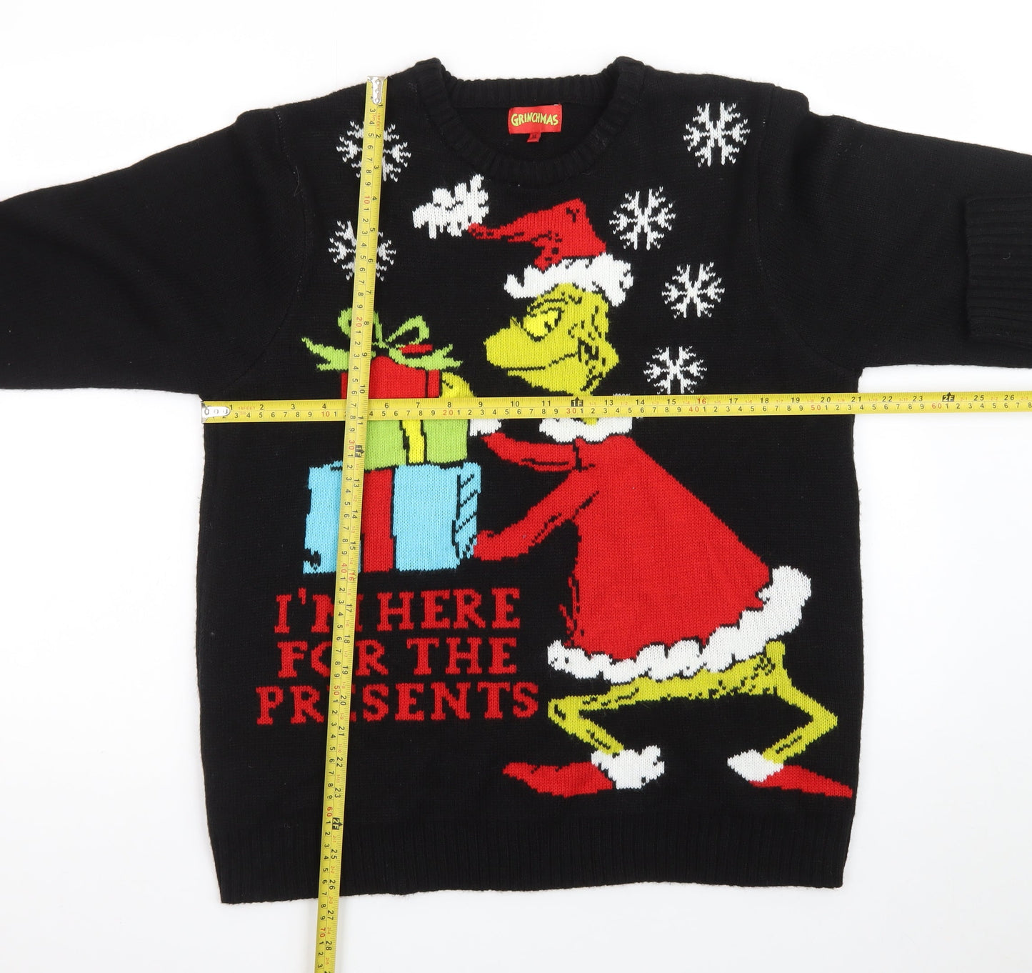 Grinchmas Men's Black XL Christmas Grinch Pullover Jumper