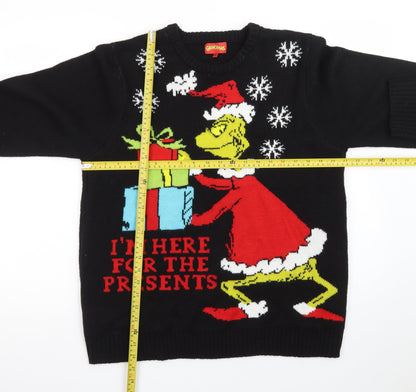 Grinchmas Men's Black XL Christmas Grinch Pullover Jumper