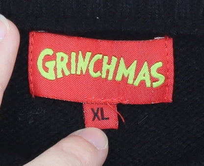Grinchmas Men's Black XL Christmas Grinch Pullover Jumper