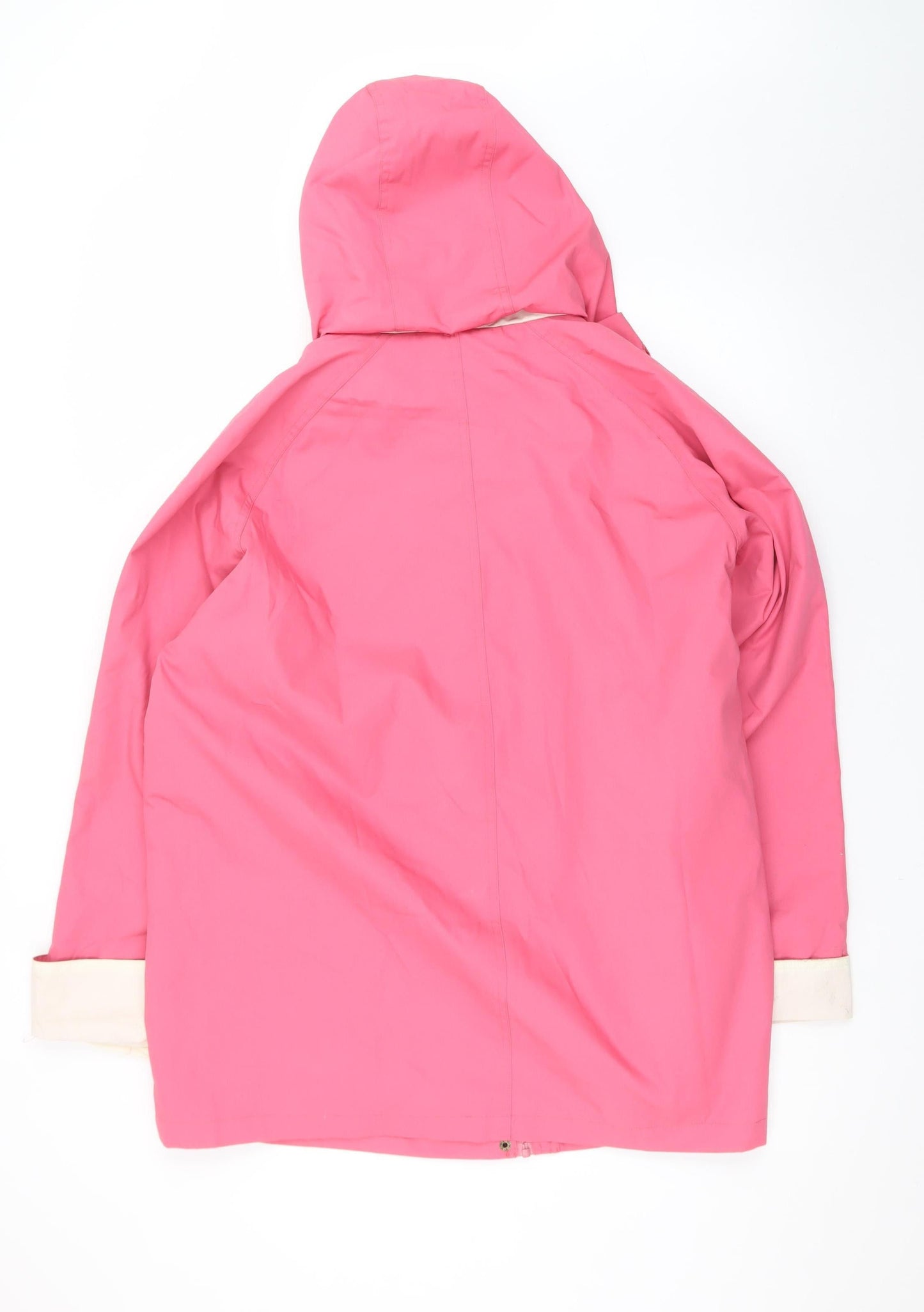 Isabelle Womens Pink Waterproof Hooded Rain Coat Jacket Size 22