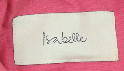 Isabelle Womens Pink Waterproof Hooded Rain Coat Jacket Size 22