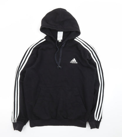 Adidas Men's Black Pullover Hoodie Small Regular Fit Sports Style