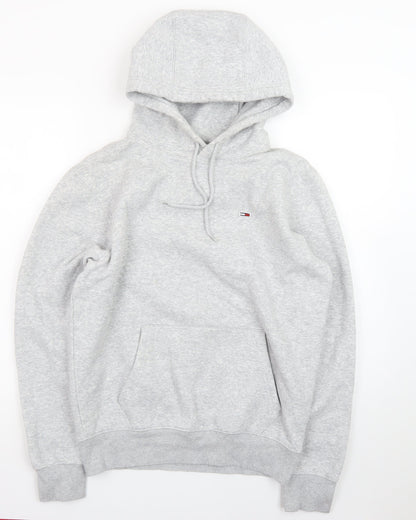 Tommy Jeans Men's Grey Pullover Hoodie Small Regular Fit