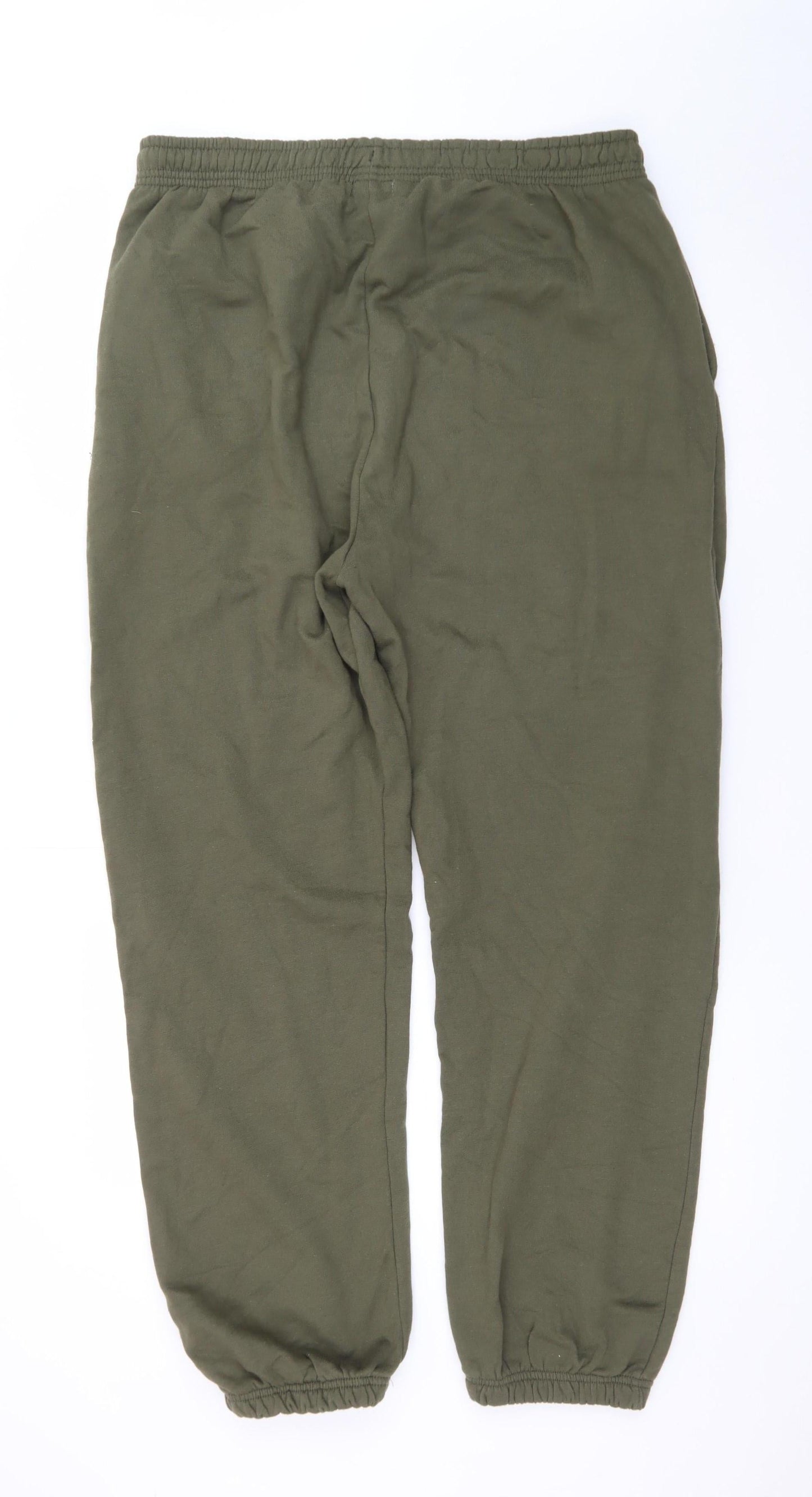 boohooMAN Men's Green Jogger Sweatpants L Regular Fit Casual