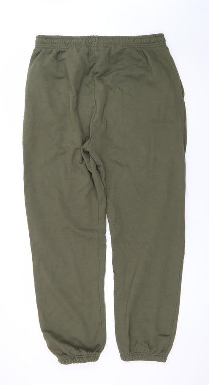 boohooMAN Men's Green Jogger Sweatpants L Regular Fit Casual