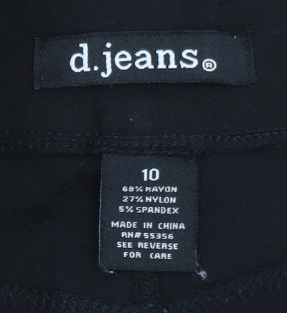 d.jeans Women's Black Size 10 Slim Stretch Jegging Trousers