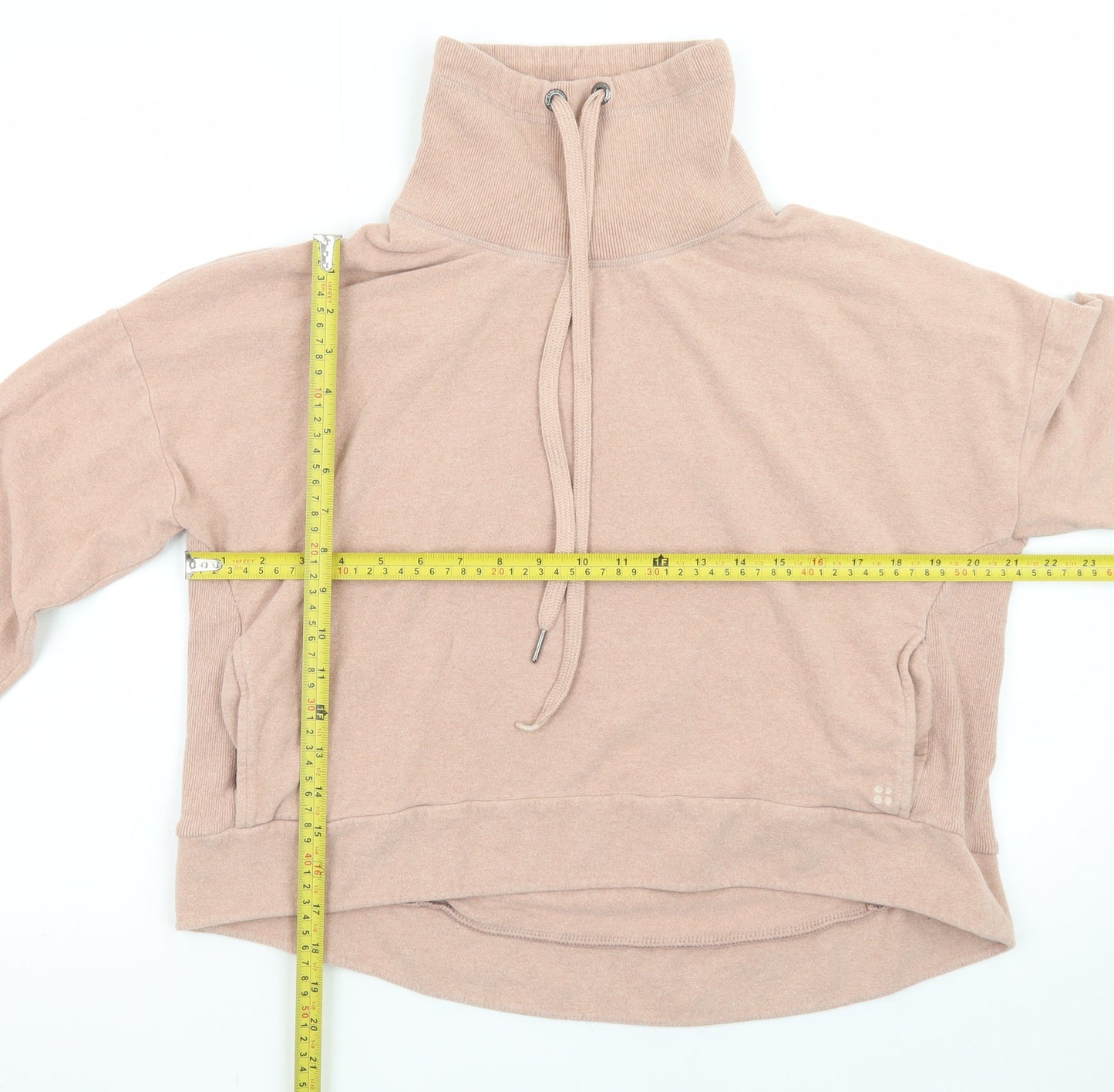 Sweaty Betty Womens Beige High Neck Pullover Sweatshirt Size S