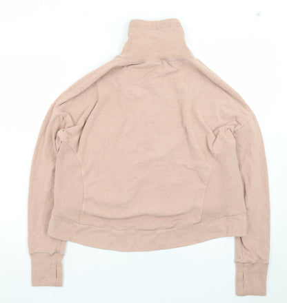 Sweaty Betty Womens Beige High Neck Pullover Sweatshirt Size S