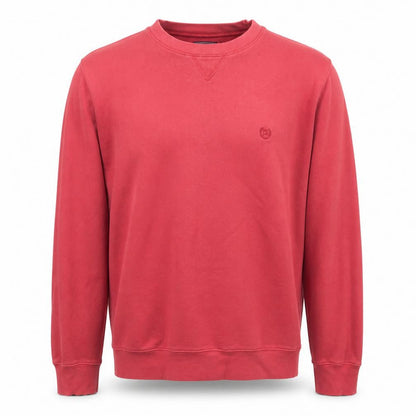 Chaps Men Red Crew Neck Pullover Sweatshirt Size L Cotton Blend