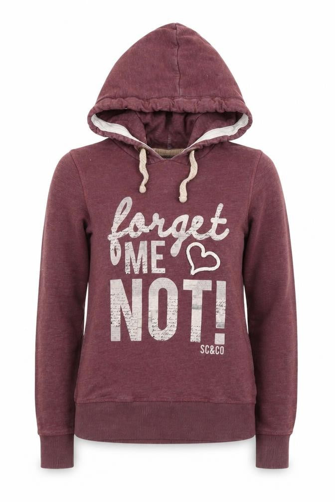 SoulCal Women's Burgundy Hoodie Size 8 Forget Me Not Print