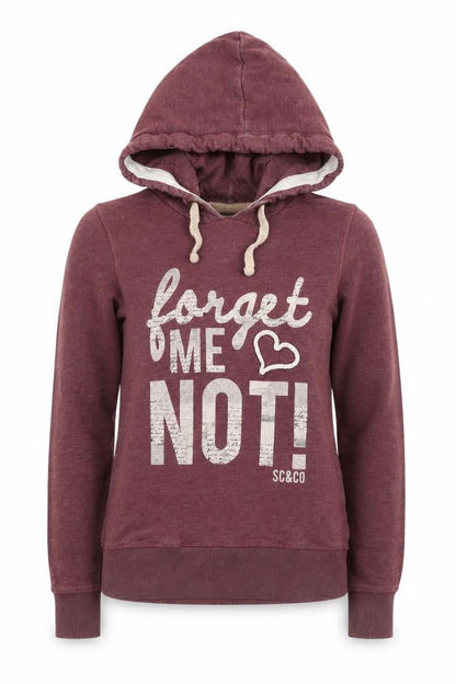 SoulCal Women's Burgundy Hoodie Size 8 Forget Me Not Print