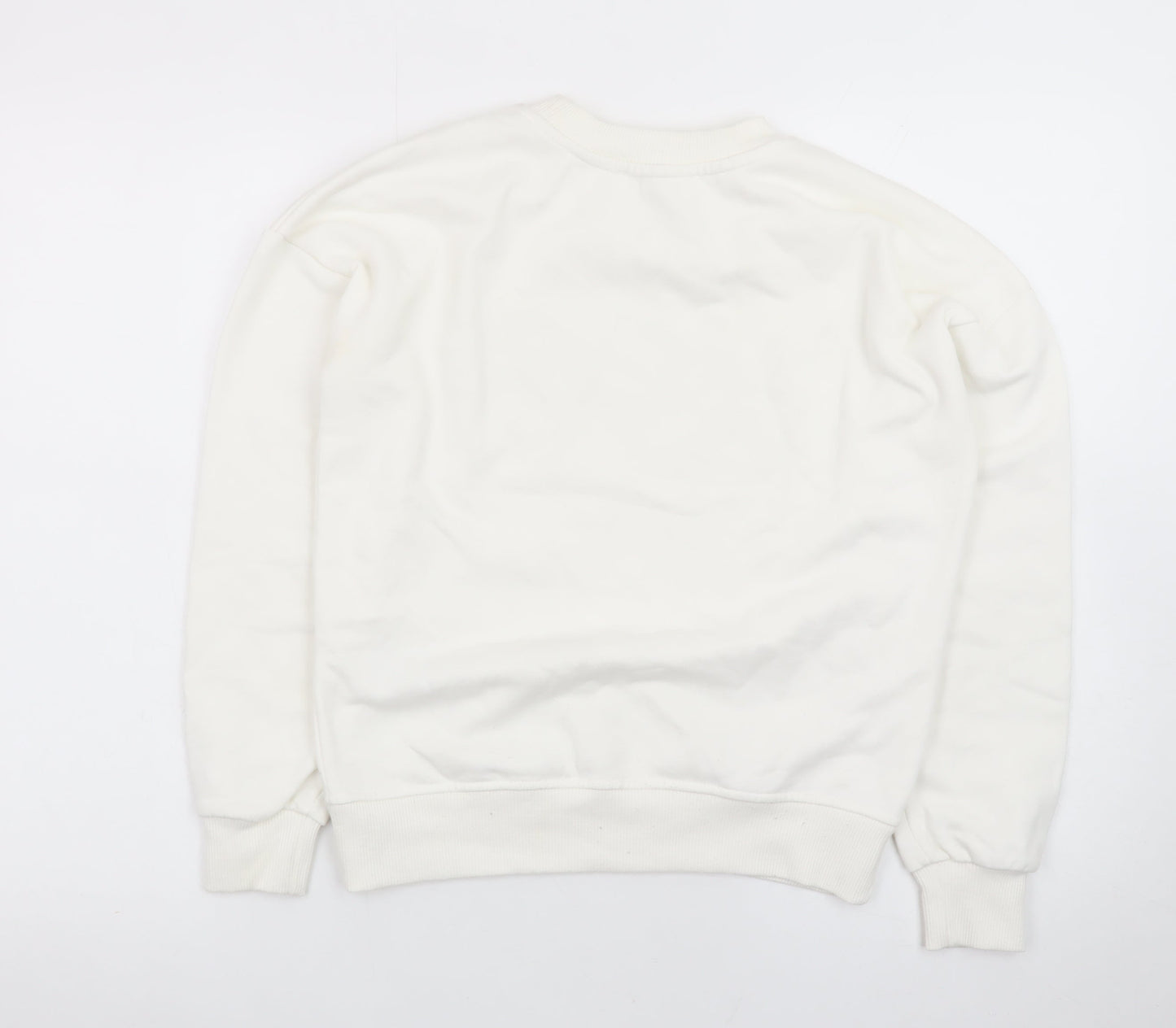 Miss Selfridge Women White Newport Print Pullover Sweatshirt XS
