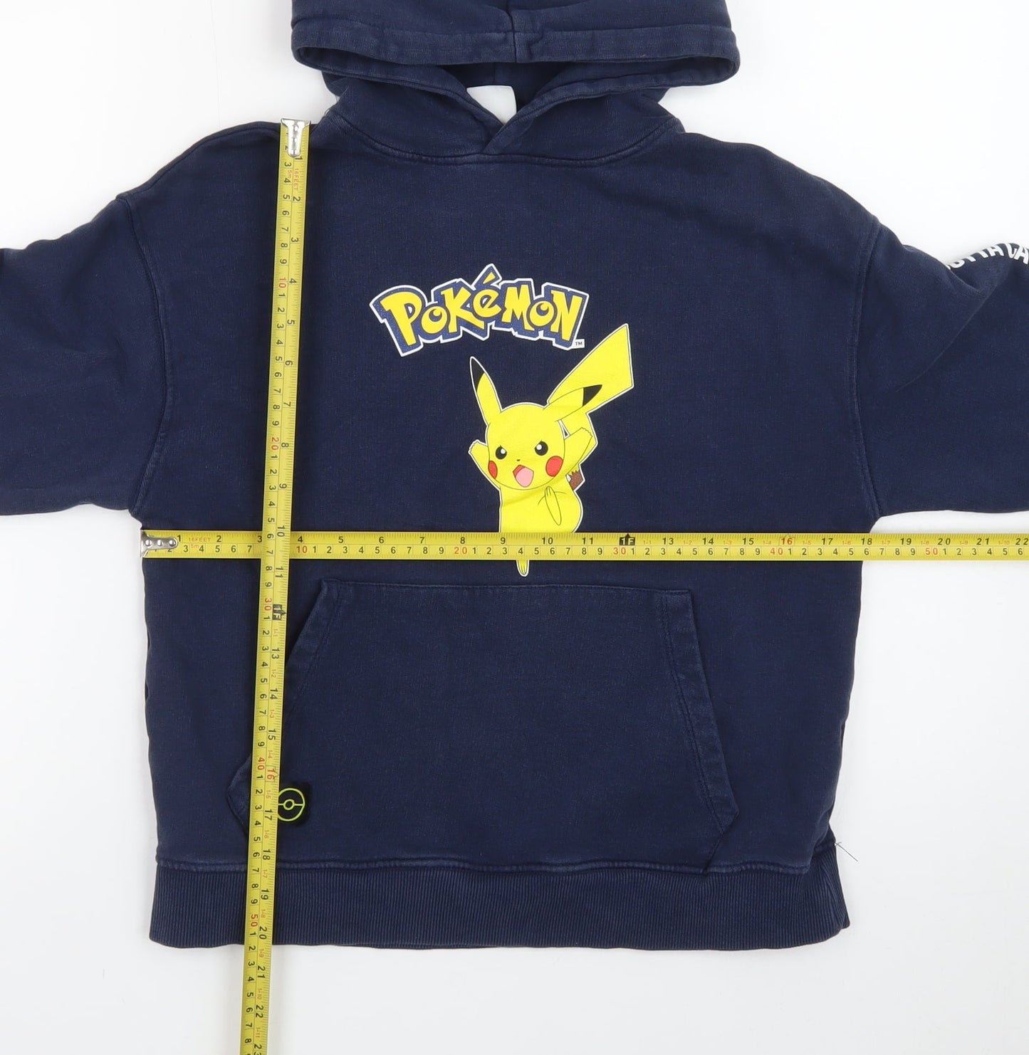 Zara Boys Blue Pokémon Pikachu Pullover Fleece Hoodie 11-12 Years
