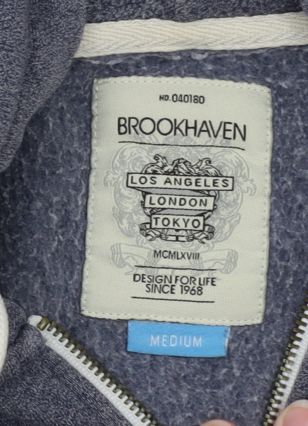 Brookhaven Men's Blue Full Zip Hoodie Medium