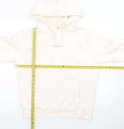 Suspicious Antwerp Men’s Ivory Pullover Hoodie M Logo Graphic Fleece