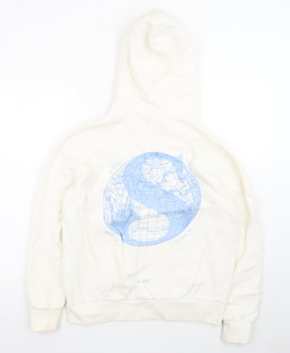 Suspicious Antwerp Men’s Ivory Pullover Hoodie M Logo Graphic Fleece