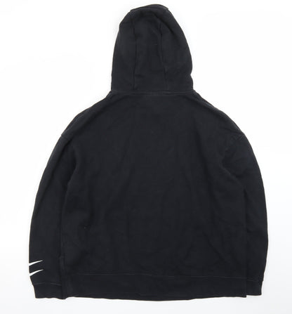 Nike Men's Black XL Pullover Hoodie with Logo Front Fleece