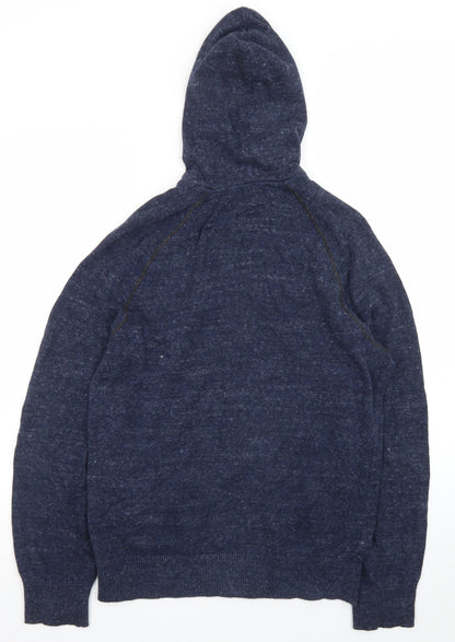 GAP Men's Blue Full Zip Knit Hoodie Size S