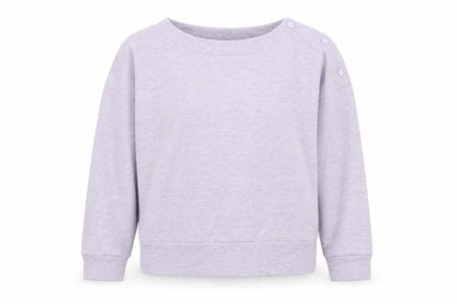 Oliver Bonas Women’s Purple Boat Neck Button Pullover Jumper Size 8