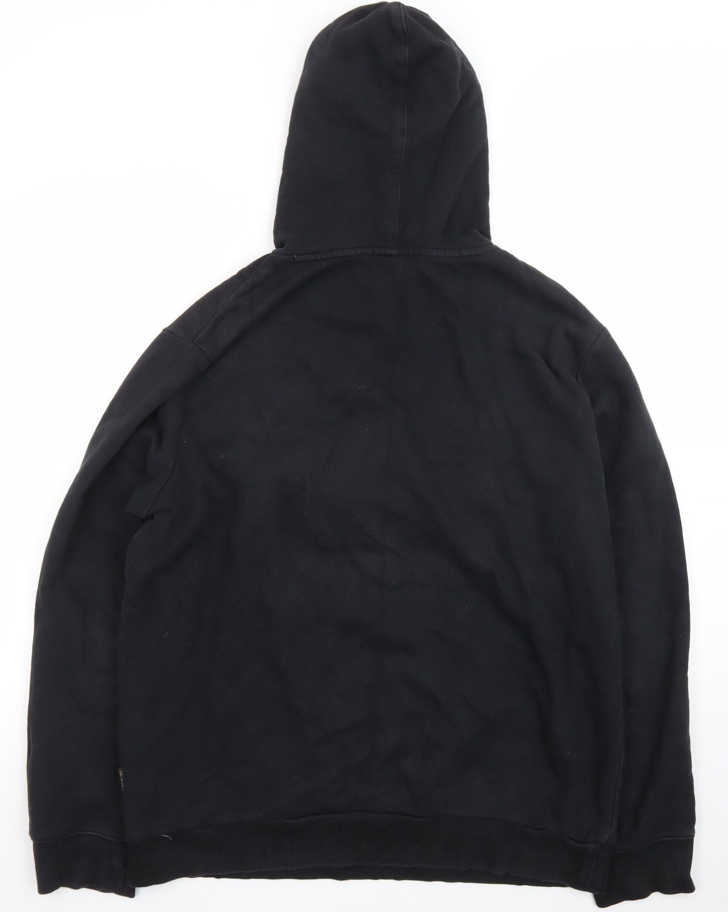 Napapijri Men’s Black 2XL Pullover Hoodie Fleece Outdoor Flag Logo
