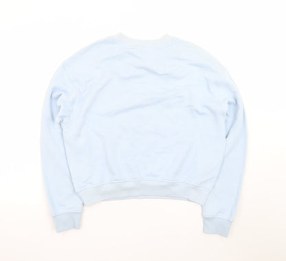 H&M Divided Women Blue Valencia Crew Neck Sweatshirt Size 12 M