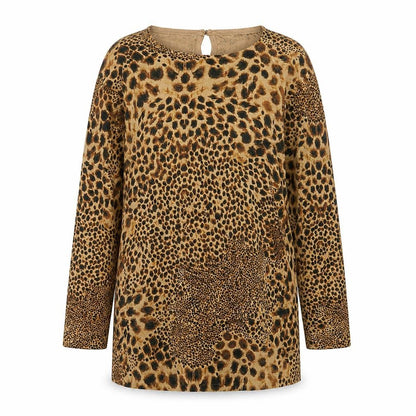 Next Women’s Brown Leopard Print Shift Dress Size 16 Long Sleeve