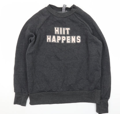 Sweaty Betty Womens Dark Grey XS Pullover Sweatshirt HIIT Happens