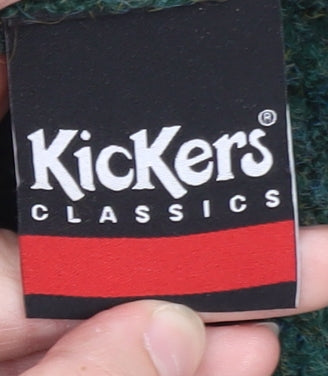 Kickers Women’s Green Wool Blend Logo Crew Neck Jumper Size L
