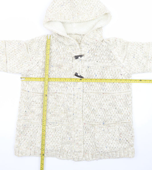 Marks and Spencer Women's Beige Hooded Chunky Knit Cardigan UK 16