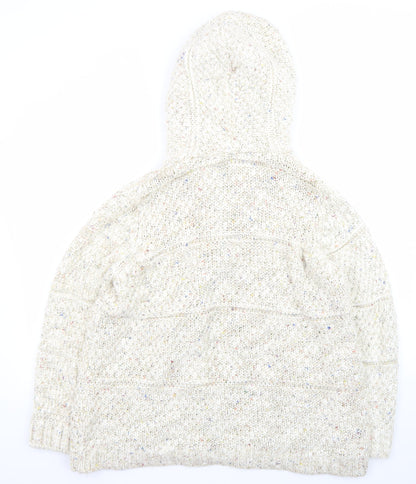 Marks and Spencer Women's Beige Hooded Chunky Knit Cardigan UK 16