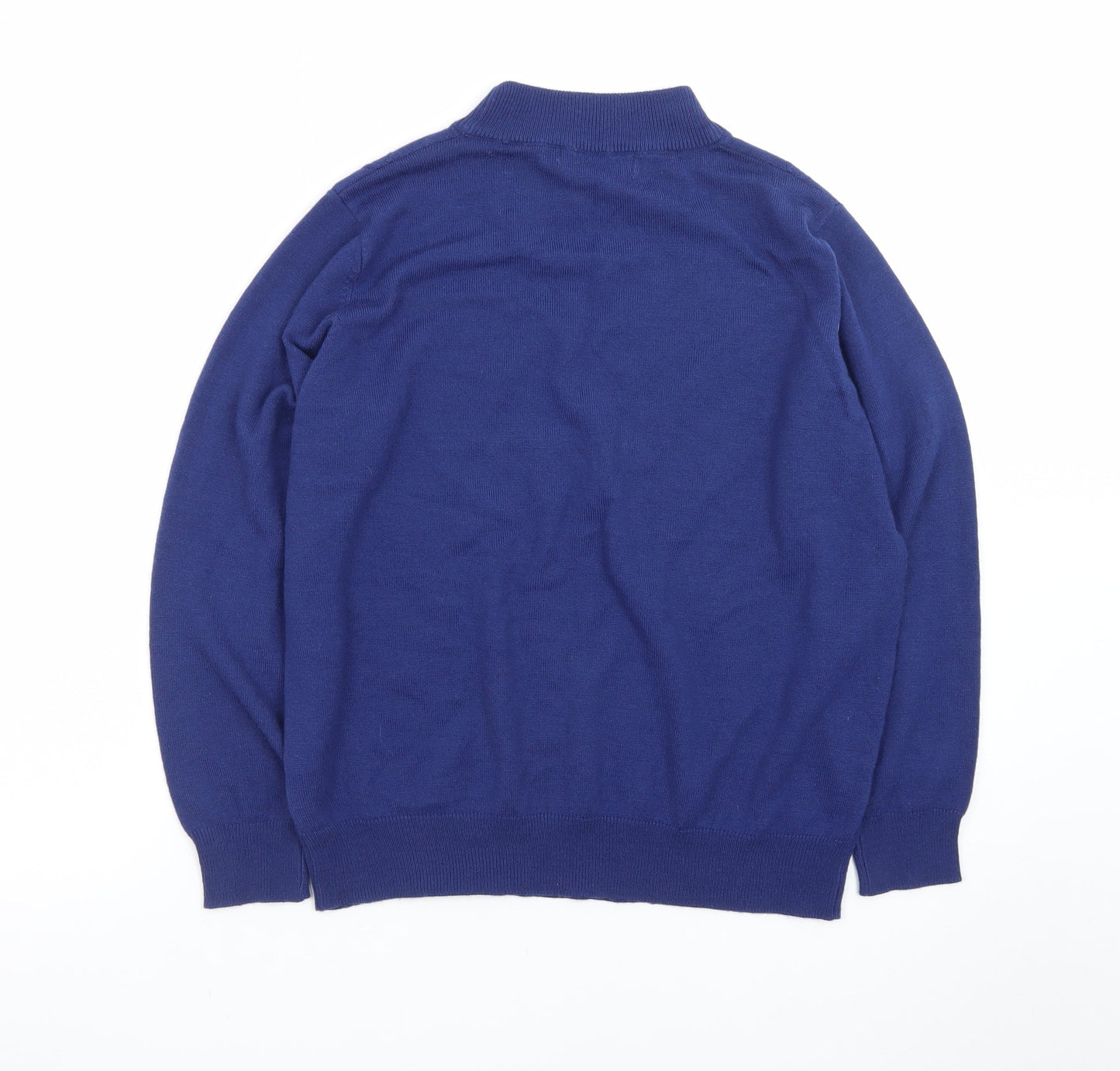 Honor Millburn Women's Blue Mock Neck Beaded Jumper Size 14-16
