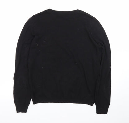 Marks and Spencer Women's Black Sequin Knit Jumper Size M