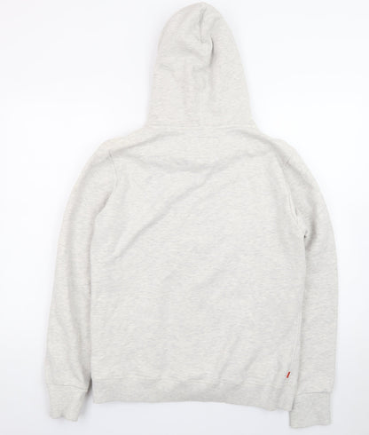 Superdry Womens Grey Sequin Hoodie UK 16 Pullover Hooded Sweatshirt