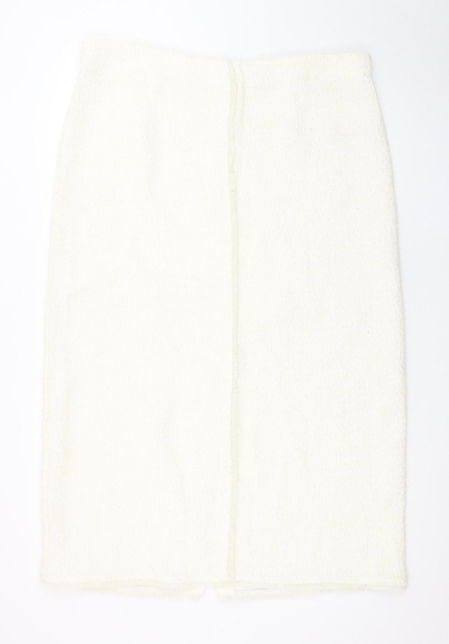 Marks and Spencer Women Ivory Tweed Pencil Skirt Size 18