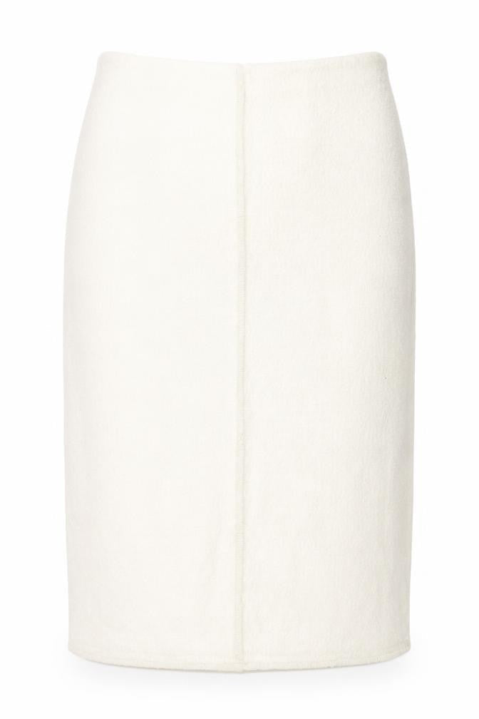 Marks and Spencer Women Ivory Tweed Pencil Skirt Size 18