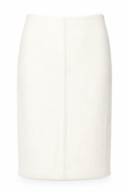 Marks and Spencer Women Ivory Tweed Pencil Skirt Size 18